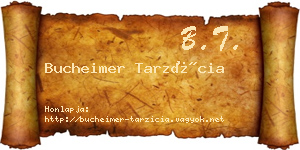 Bucheimer Tarzícia névjegykártya